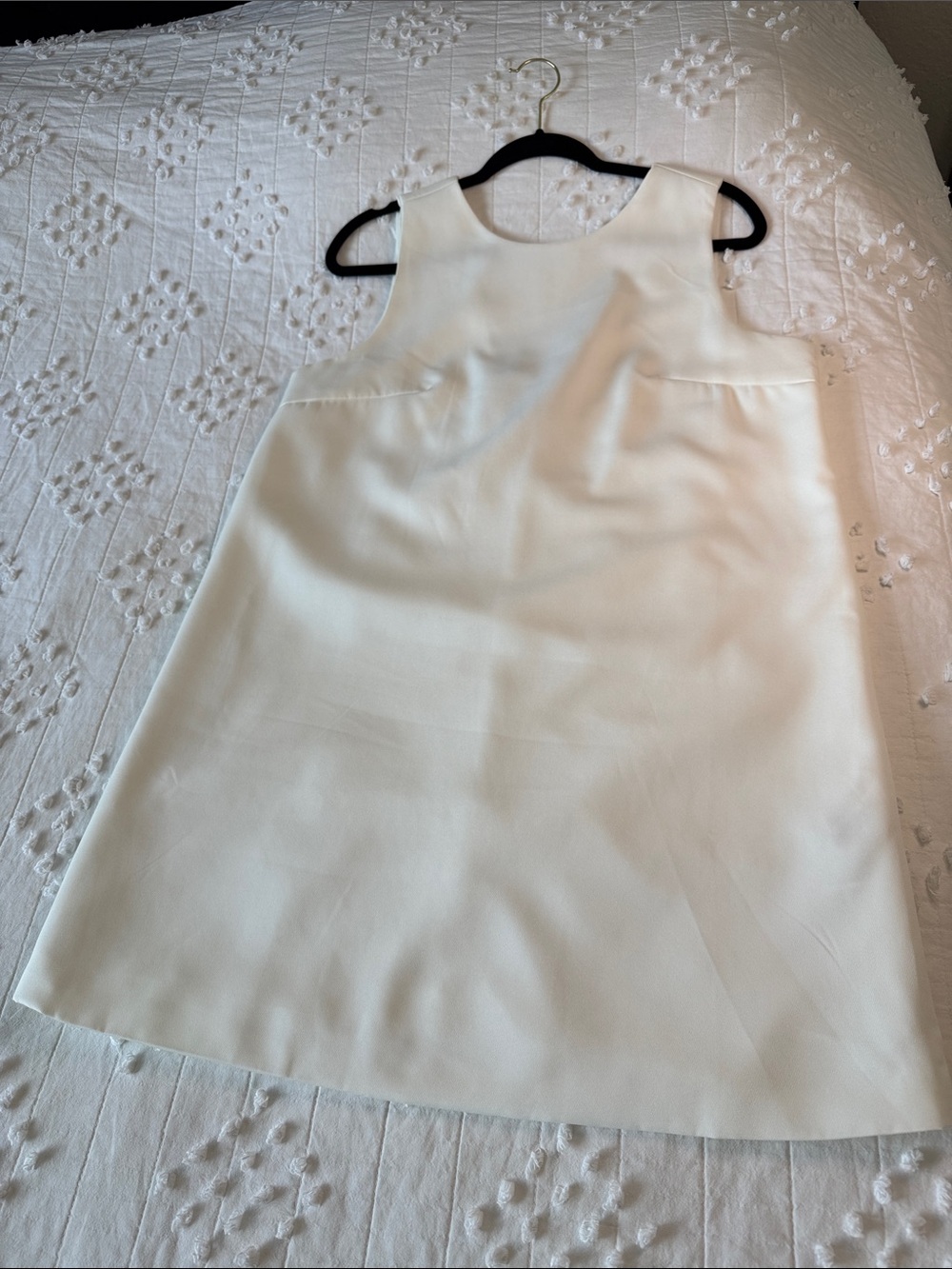 White Sleeveless A-Line Dress